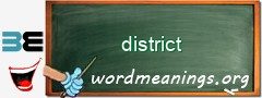 WordMeaning blackboard for district